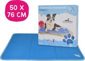 CoolPets Premium Koelmat Hond – 76 x 50 cm – Hondenmat voor verkoeling – Anti-slip mat -non-flow coolgel – Makkelijk schoon te maken – Koelmat voor lang gebruik – Met Citronella en Eucalyptus