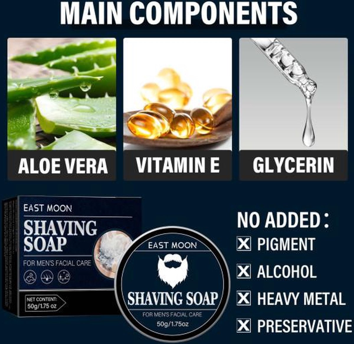 Akyol Scheerzeep Shaving soap Voedend en reinigend Scheerschuim