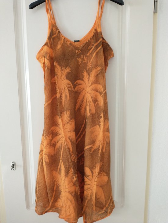 Robe femme Nettie motif floral orange marron taille 36-46 robe de plage