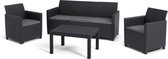 Keter Marie Essential Lounge Set + table Orlando - 5 personnes - Anthracite