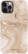 MIO MagSafe Apple iPhone 12 / 12 Pro Hoesje | Hard Shell Back Cover | Geschikt voor MagSafe | Gold Marble