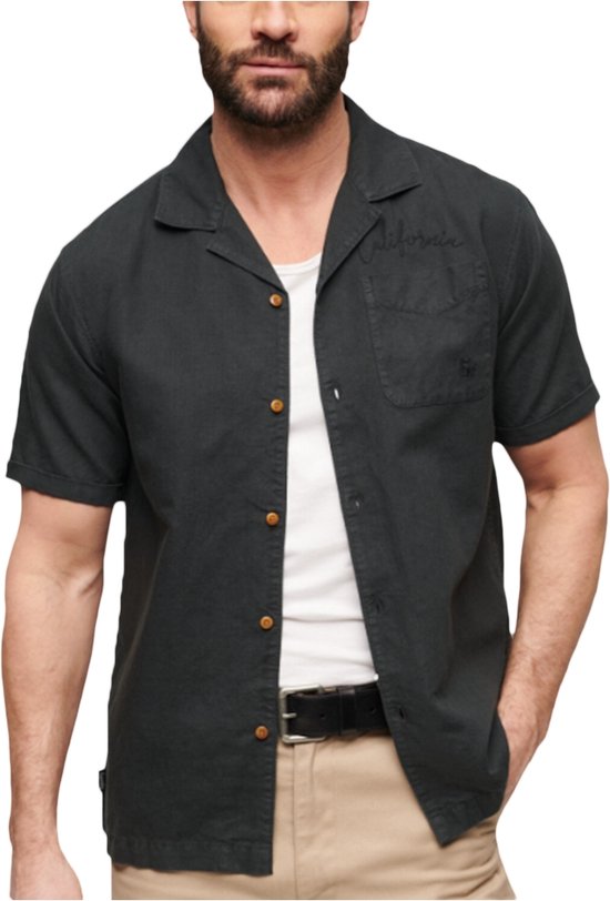 Superdry Vintage Resot Korte Mouwen Shirt Zwart 2XL Man