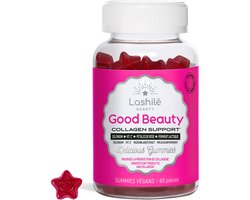 Lashilé Beauty Good Beauty Gummies - Draagt bij aan de normale vorming van collageen voor een stralend huid - Supplement met vitamine C, selenium en hyaluronzuur - 60 vegan Gummies - Suikervrij