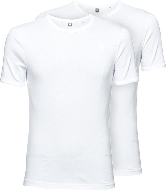 G-Star RAW T-shirt Basic 2 Pack White Mannen Maat - XL