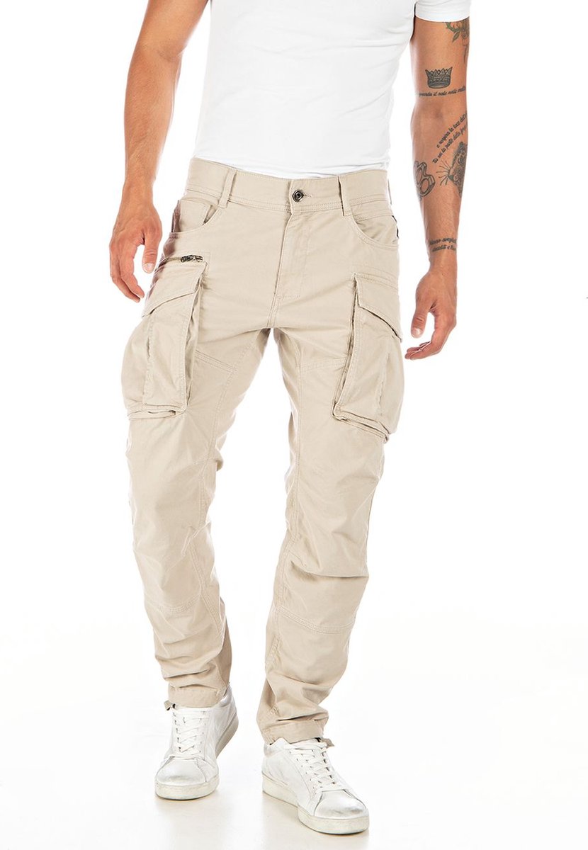 Replay Heren Cargo Broek COMFORT COTTON TWILL comfort/relaxed Beige 28W / 30L Volwassenen
