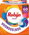 Robijn Classics Color 3-in-1 Wascapsules - 4 x 15 wasbeurten - Voordeelverpakking