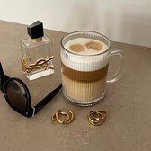 Theeglazenset – premium kwaliteit – luxe glazen koffie set van 6