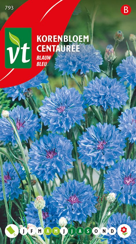Korenbloem Blauw Zaden - Prachtige Blauwe Bloemen voor Tuin en Boeketten"