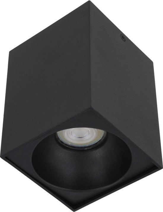 Tapis LED - Spot en saillie Zwart - Dimmable - 4 watt - 350 Lumen - 4000 Kelvin - Lumière blanc froid - Angle d'éclairage - IP21 Antipoussière
