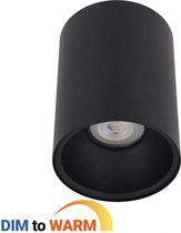 Ledmatters - Opbouwspot Zwart - Dimbaar - 4.9 watt - 355 Lumen - 2200-2700 Kelvin - 2200-2700k - Lichthoek - IP21 Stofdicht