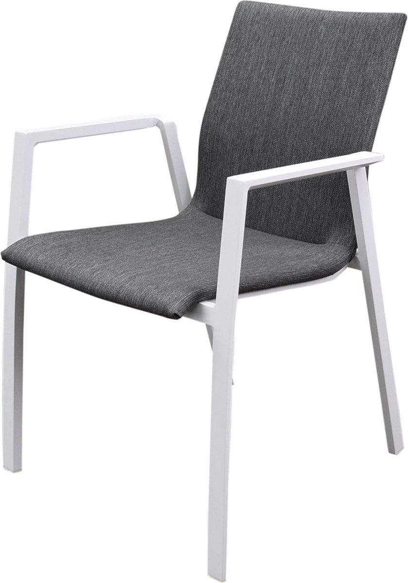 Nancy New Delhi dining tuinset 220x100x74,5 cm 5 delig wit