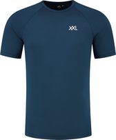 XXL Nutrition - Performance T-shirt - Sportshirt Heren, Shirt, Fitness tshirt - Navy - 4-Way Stretch - Regular Fit - Maat XXL