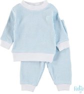 Feetje wafel pyjama azuurblauw mt 56