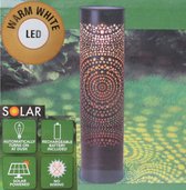 Solar Tuinverlichting Tafel Lantaarn - Sfeerverlichting - Buitenverlichting op Zonne Energie - Waterdicht - Prikspots - 2 Stuks in verpakking - Tuinverlichting