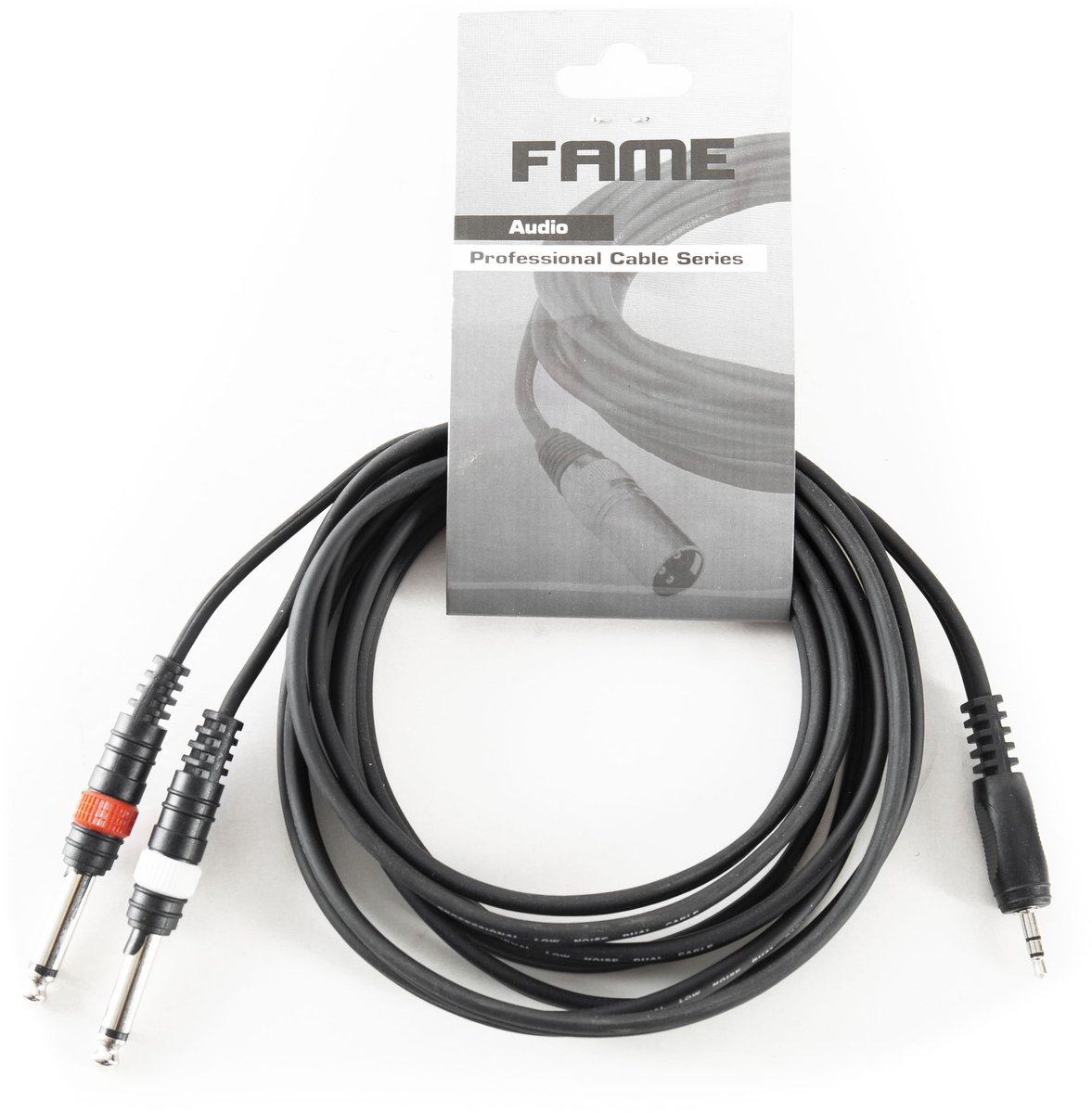 DAP Audio Mini Jack naar 2x Jack Mono Overgangskabel 3m - Mini Jack Stereo naar 2x Mono Jack - 3m