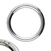 Titanium Piercing ring Zilver - 10mm - Dikte 1.2mm piercing helix - piercing oor - ring piercing- Verpakt in luxe fluwelen envelop - Anti allergie piercing - Ringetje geschikt voor Helix, Tragus, Septum, Lip, Neus & wenkbrauw piercing-
