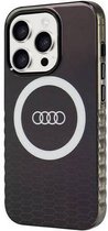 Audi IML Big Logo Back Case (MagSafe Compatible) - Geschikt voor Apple iPhone 15 Pro (6.1") - Zwart