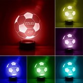 Voetbal led lamp met naam - Kinderkamer - nachtlamp - gepersonaliseerd - cadeau
