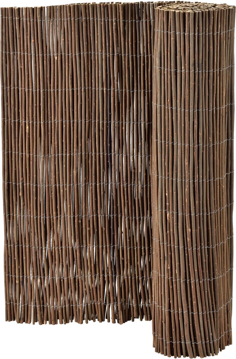 In And Outdoormatch Rieten Hekwerk Isabelle Tuinschutting Tuinscherm Op Rol 500x200 cm Hout