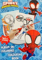 Livre de coloriage Marvel avec autocollants - Spider - Livre d'autocollants - Spiderman - speelgoed Spiderman - Artisanat pour filles - Artisanat pour garçons - Bricolage enfants - Livre de coloriage pour garçons - Autocollant