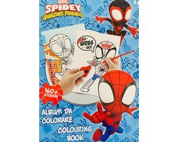 Marvel kleurboek met stickers - Spider - Stickerboek - spiderman - spiderman speelgoed - Knutselen meisjes - Knutselen jongens - Knutselen voor kinderen - Kleurboek jongens - Sticker