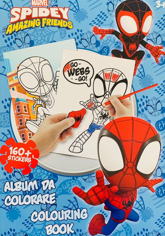 Marvel kleurboek met stickers – Spider – Stickerboek – Spiderman 