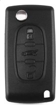 XEOD Autosleutelbehuizing - sleutelbehuizing auto - sleutel - Autosleutel / Geschikt voor: Peugeot 3 knops HU83