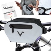 3in1 stuur fietstas - citybag | zwart (EXCL. telefoon folie), reflecterend | EXCLUSIEF ADAPTER | geschikt als stuurtas, heuptasje & zijtas | geschikt voor KLICKFIX | ook voor e-bikes