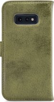 My Style Flex Wallet Telefoonhoesje geschikt voor Samsung Galaxy S10e Hoesje Bookcase Portemonnee - Olive