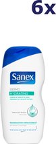 6x Sanex Douchegel Dermo Moisturizing 500 ml