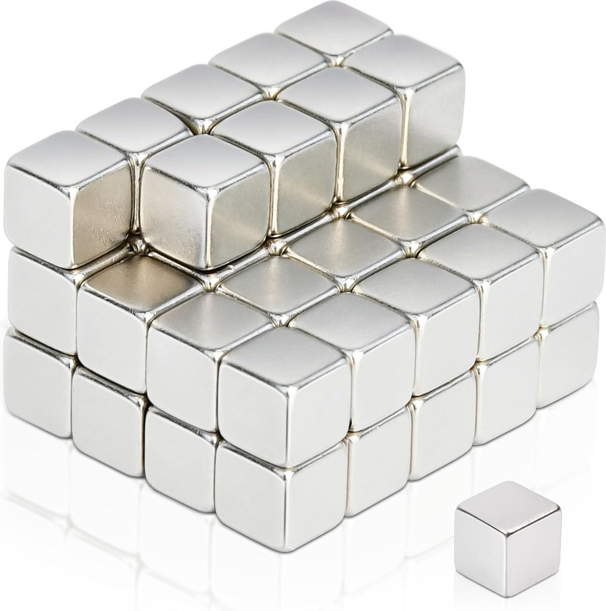5 x 5 x 5 mm Sterke Neodymium Magneet - Extra Krachtige Magneten - Rechthoekig, Mini Magneten - Kleine Magneten voor Koelkast Magneetbord Whiteboard Whiteboard Knutselen Kantoor - 50 Stuks