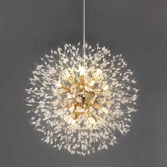 Chandelier lamp - Lamp - Plafondlampen - Lampen - Kroonluchter met kristallen - Hanglampen - Kristallen - Chandelier - Goud