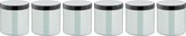 Scrubzout Hammam Herbal - 300 gram - Pot met zwarte deksel - set van 6 stuks - Hydraterende Lichaamsscrub