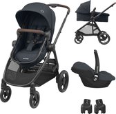 Maxi-Cosi Zelia3 Duo - Essential Graphite - Kinderwagen - Bundel inclusief reiswieg en CabrioFix i-Size