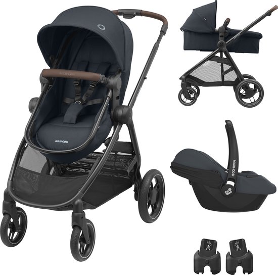 Maxi-Cosi Zelia3 Duo – Kinderwagen – Bundel inclusief reiswieg en CabrioFix i-Size