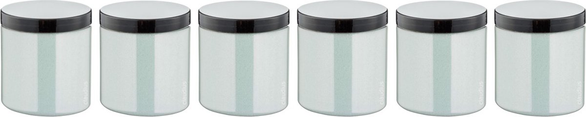 Goedkoopste Scrubzout Hammam Herbal - 300 gram - Pot met zwarte deksel - set van 6 stuks - Hydraterende Lichaamsscrub