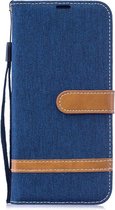 Denim Book Case - Xiaomi Redmi Note 7 Hoesje - Blauw