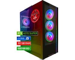 ScreenON - Game Computer / Gaming PC - Intel Core i5 - 1TB M.2 SSD - 32GB RAM - RTX 4070 Super - Windows 11