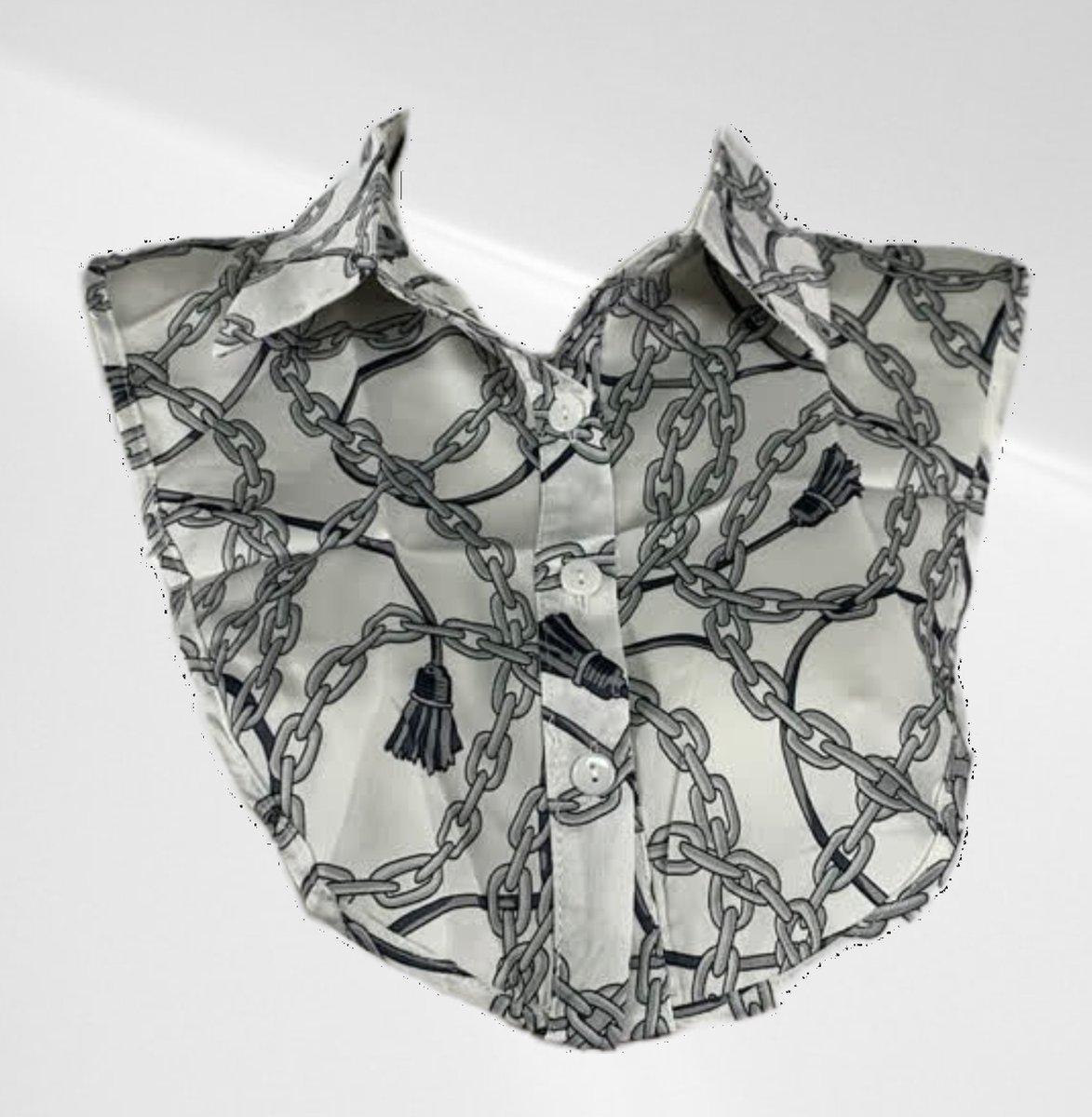 Blousekraagje Zilveren Ketting