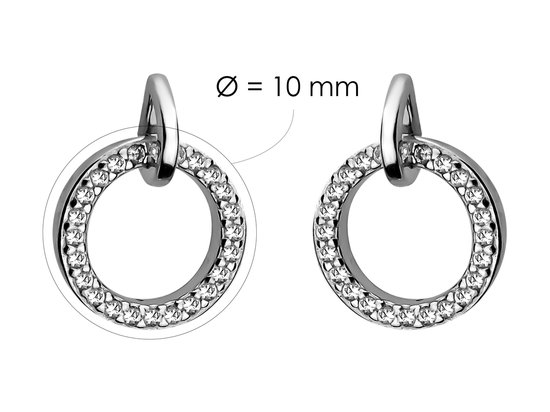 SOFIA MILANI - Dames Oorbellen 925 Zilver - Berg Cirkel Stud Oorbel
