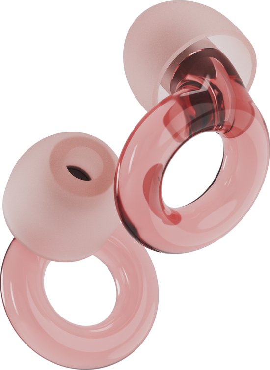 Loop Earplugs Engage - oordoppen - gehoorbescherming (16dB) in XS/S/M/L - subtiel, transparant design - geschikt voor dagelijks gebruik, heldere communicatie, sociale activiteiten, focus en ouders - Rose