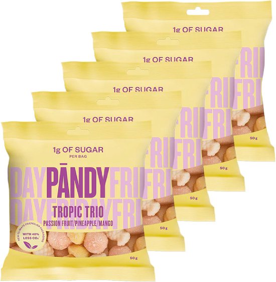 Pandy | Candy | Tropic Trio | 6 Stuks | 6 x 50 g