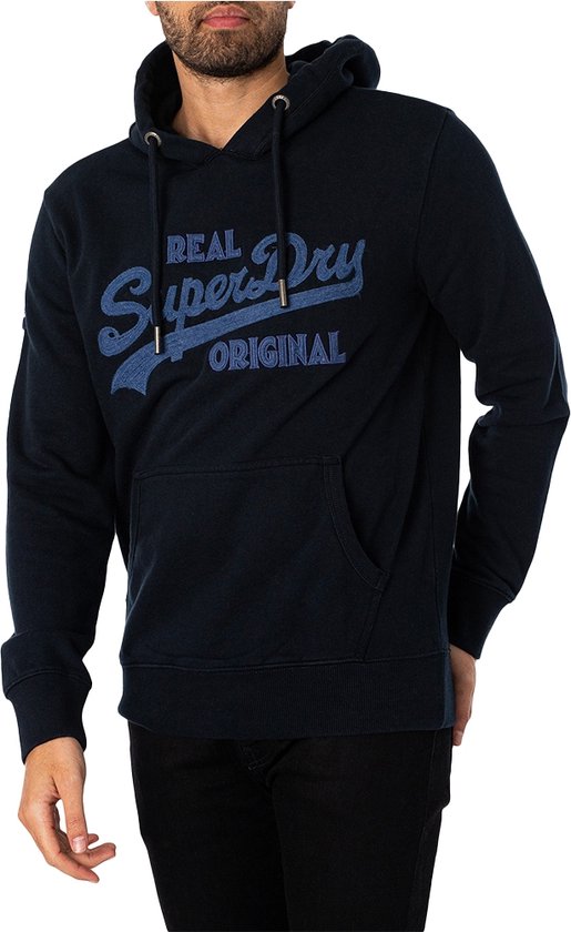 Superdry Embroidered Vl Capuchon Blauw 2XL Man