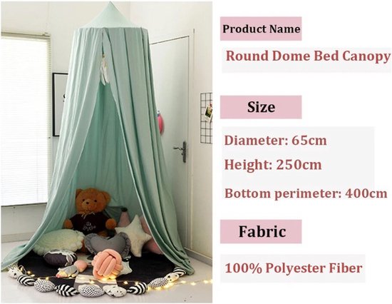 IL BAMBINI - Grote Baby Klamboe voor Babykamer - Babybedje - Groen - Polyester — afbeelding 5