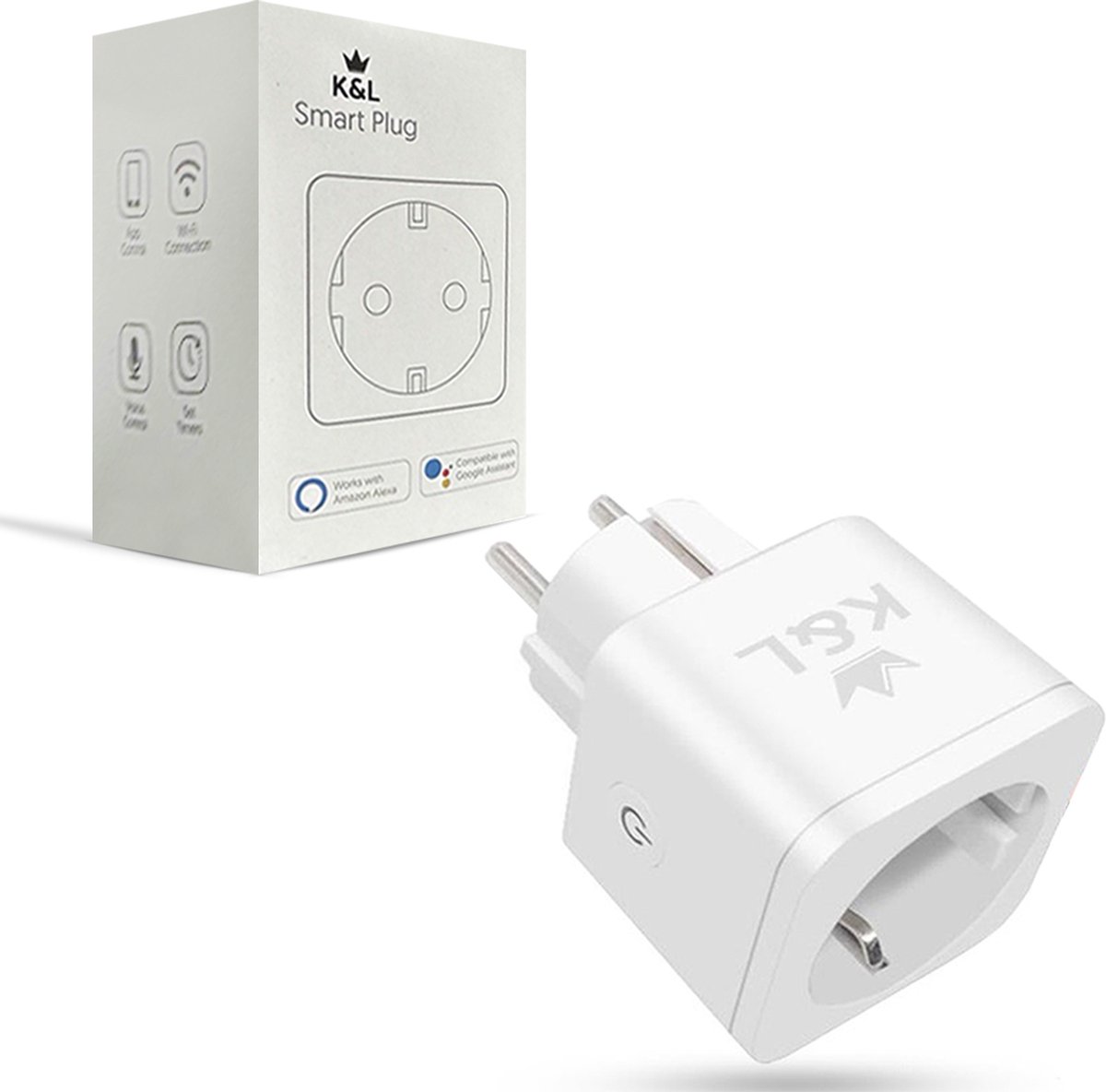 K&L Slimme Stekker - Smart Plug - Incl. Energiemeter & Tijdschakelaar