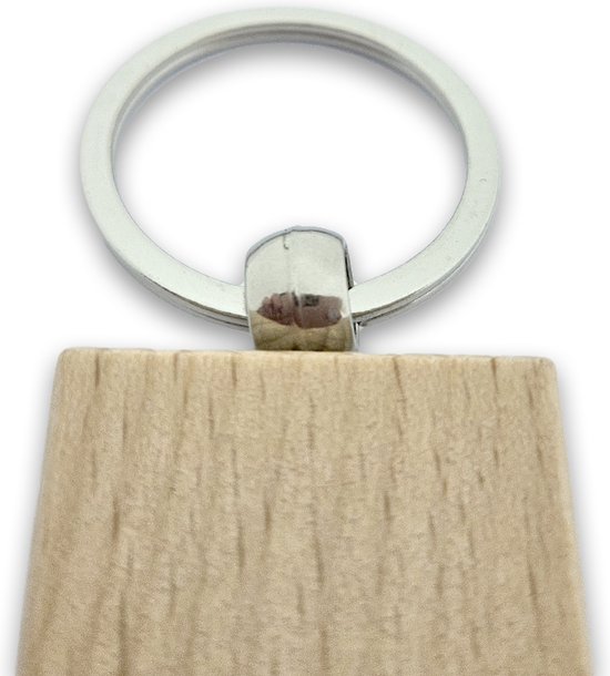 Cosensi - Houten sleutelhangers 24 stuks - Blanco - Doe-het-zelf
