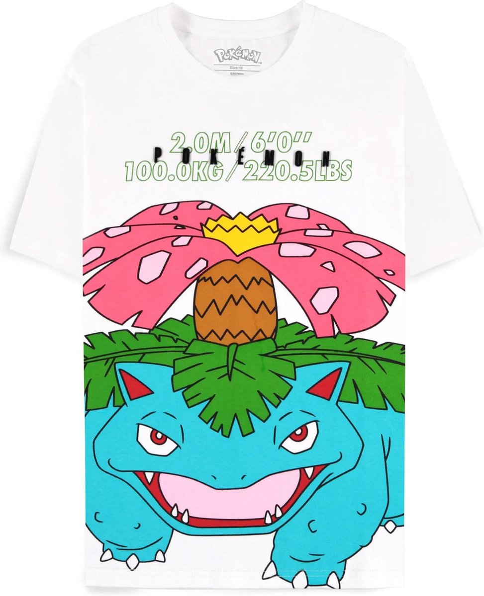 Pokémon - Venusaur Dames T-shirt - XL - Wit