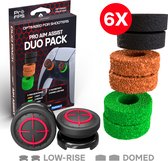 ProFPS Duo Pack geschikt voor PlayStation 4 (PS4) & PlayStation 5 (PS5) Controller - Precision Rings + Thumbsticks Domed - eSports Gaming Accessoires