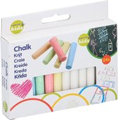 24 Craies De Trottoir Colorées - 6 Fluo, 6 Marbrées, 12 Classiques - Pour Dessin Sur Bitume - Enfants Et Adultes - 6
