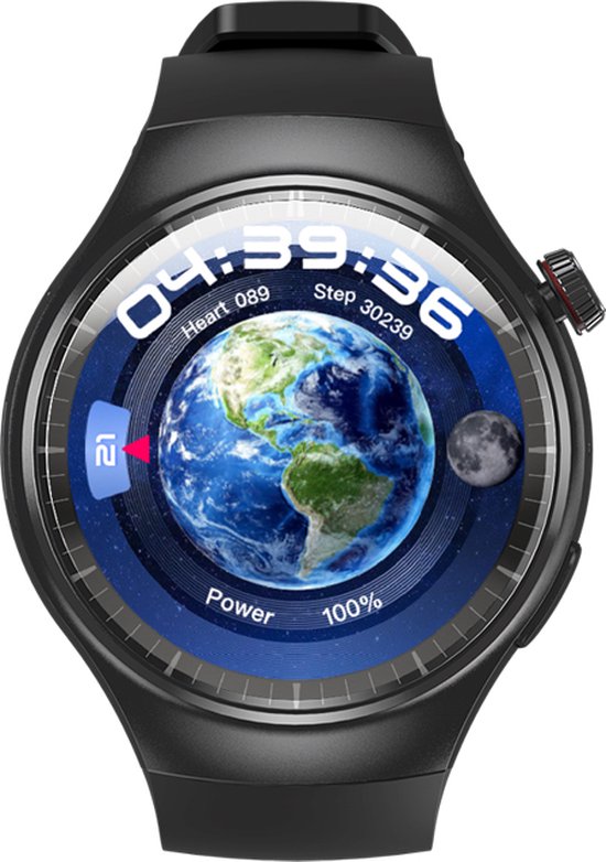 WizBay Premium Select Android 8.1 Smartwatch 1.43inch AMOLED 4G Nano Sim Card . bol